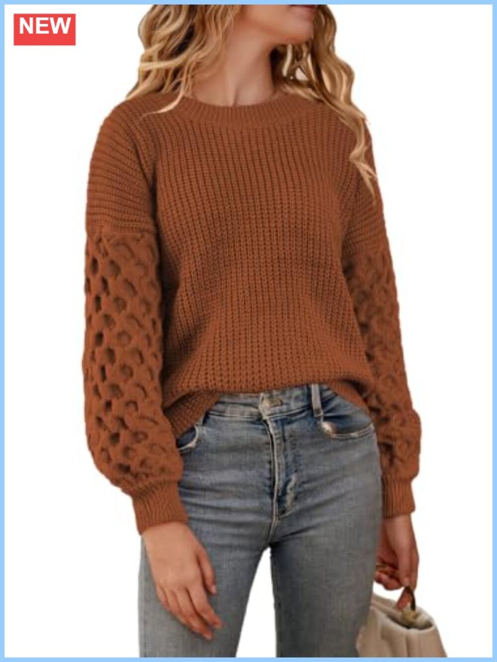 Womens Crewneck Long Sleeve Pullover Sweater Casual Tunic Loose Fit